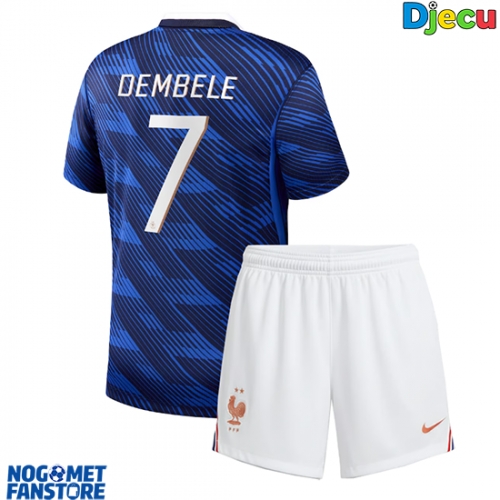 Francuska Ousmane Dembele #7 Domaci Dres za djecu SP 2026 Kratak Rukav (+ Kratke hlače)